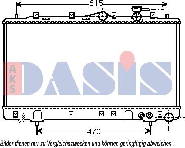 AKS Dasis 560013N - Радиатор, охлаждение двигателя autospares.lv