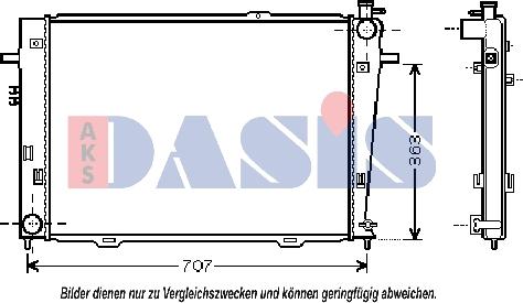 AKS Dasis 560026N - Радиатор, охлаждение двигателя autospares.lv