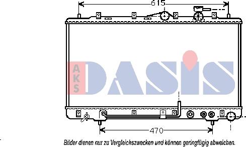 AKS Dasis 560150N - Радиатор, охлаждение двигателя autospares.lv