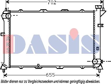 AKS Dasis 560320N - Радиатор, охлаждение двигателя autospares.lv