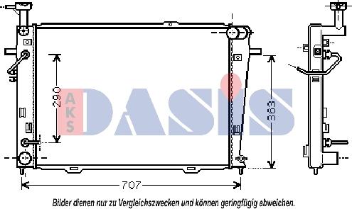 AKS Dasis 510041N - Радиатор, охлаждение двигателя autospares.lv