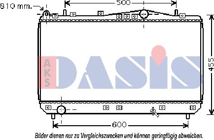 AKS Dasis 510019N - Радиатор, охлаждение двигателя autospares.lv