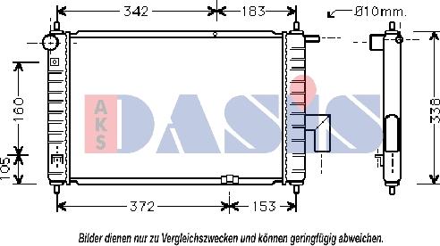 AKS Dasis 510014N - Радиатор, охлаждение двигателя autospares.lv