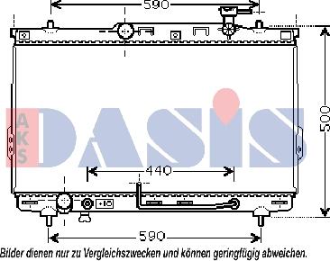 AKS Dasis 510045N - Радиатор, охлаждение двигателя autospares.lv