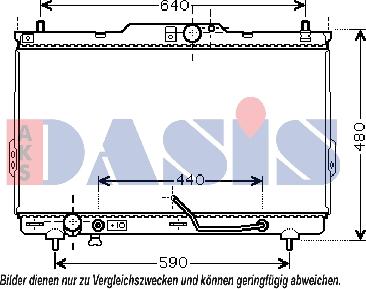 AKS Dasis 510038N - Радиатор, охлаждение двигателя autospares.lv