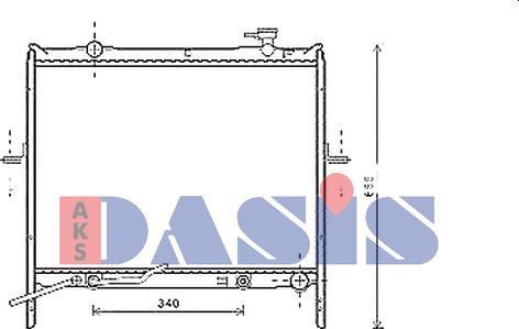 AKS Dasis 510194N - Радиатор, охлаждение двигателя autospares.lv