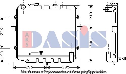 AKS Dasis 510150N - Радиатор, охлаждение двигателя autospares.lv