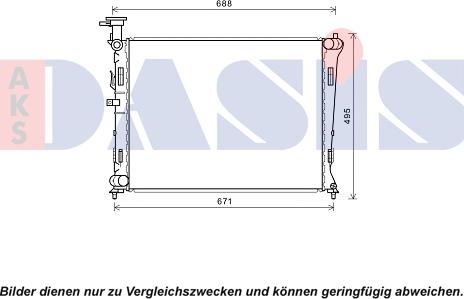 AKS Dasis 510174N - Радиатор, охлаждение двигателя autospares.lv