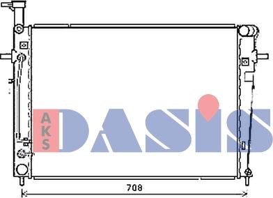 AKS Dasis 510177N - Радиатор, охлаждение двигателя autospares.lv