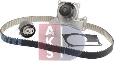 AKS Dasis 570343N - Водяной насос + комплект зубчатого ремня ГРМ autospares.lv