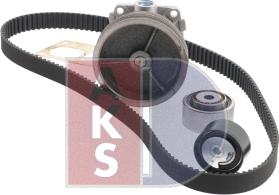 AKS Dasis 570354N - Водяной насос + комплект зубчатого ремня ГРМ autospares.lv