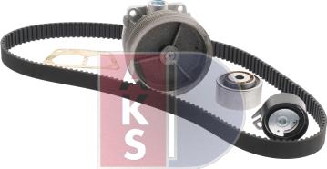 AKS Dasis 570354N - Водяной насос + комплект зубчатого ремня ГРМ autospares.lv