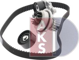 AKS Dasis 570365N - Водяной насос + комплект зубчатого ремня ГРМ autospares.lv