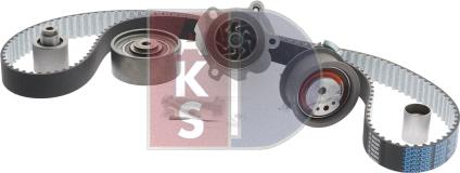 AKS Dasis 570305N - Водяной насос + комплект зубчатого ремня ГРМ autospares.lv