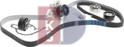 AKS Dasis 570337N - Водяной насос + комплект зубчатого ремня ГРМ autospares.lv