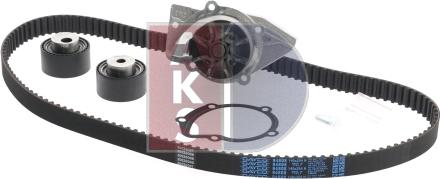 AKS Dasis 570259N - Водяной насос + комплект зубчатого ремня ГРМ autospares.lv