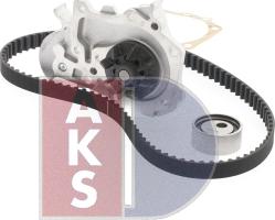 AKS Dasis 570269N - Водяной насос + комплект зубчатого ремня ГРМ autospares.lv