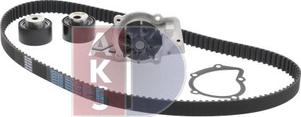 AKS Dasis 570260N - Водяной насос + комплект зубчатого ремня ГРМ autospares.lv