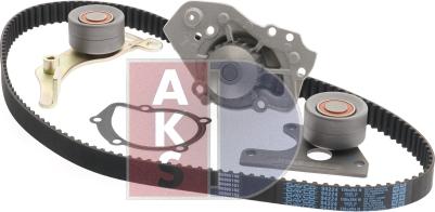 AKS Dasis 570263N - Водяной насос + комплект зубчатого ремня ГРМ autospares.lv