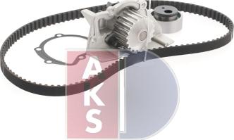 AKS Dasis 570281N - Водяной насос + комплект зубчатого ремня ГРМ autospares.lv