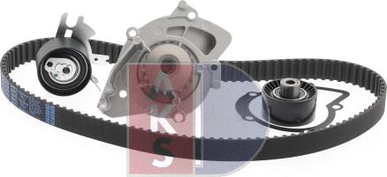 AKS Dasis 570288N - Водяной насос + комплект зубчатого ремня ГРМ autospares.lv