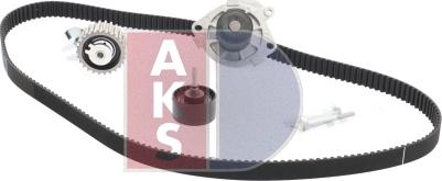 AKS Dasis 570283N - Водяной насос + комплект зубчатого ремня ГРМ autospares.lv