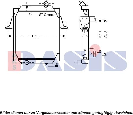 AKS Dasis 680287N - Радиатор, охлаждение двигателя autospares.lv