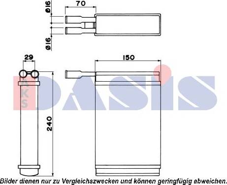 AKS Dasis 099002N - Теплообменник, отопление салона autospares.lv