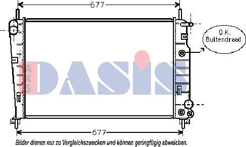 AKS Dasis 090086N - Радиатор, охлаждение двигателя autospares.lv