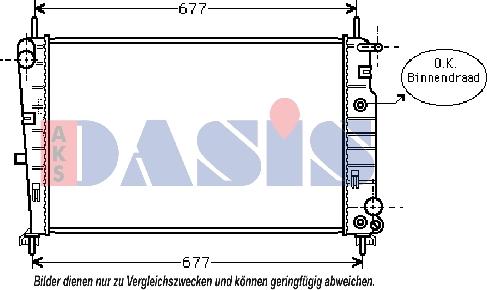 AKS Dasis 090031N - Радиатор, охлаждение двигателя autospares.lv