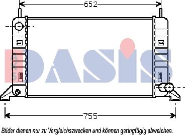 AKS Dasis 090032N - Радиатор, охлаждение двигателя autospares.lv