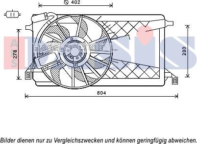 AKS Dasis 098127N - Вентилятор, охлаждение двигателя autospares.lv