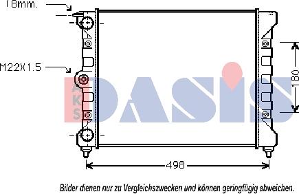 AKS Dasis 040440N - Радиатор, охлаждение двигателя autospares.lv