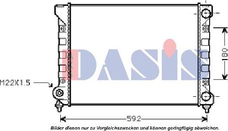 AKS Dasis 040041N - Радиатор, охлаждение двигателя autospares.lv