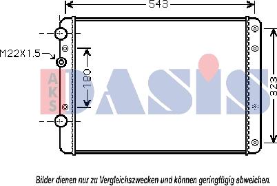 AKS Dasis 040042N - Радиатор, охлаждение двигателя autospares.lv