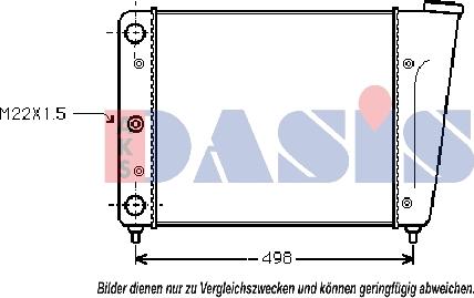 AKS Dasis 040170N - Радиатор, охлаждение двигателя autospares.lv