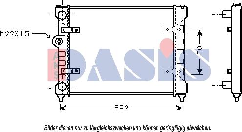 AKS Dasis 040330N - Радиатор, охлаждение двигателя autospares.lv