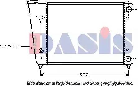 AKS Dasis 041020N - Радиатор, охлаждение двигателя autospares.lv