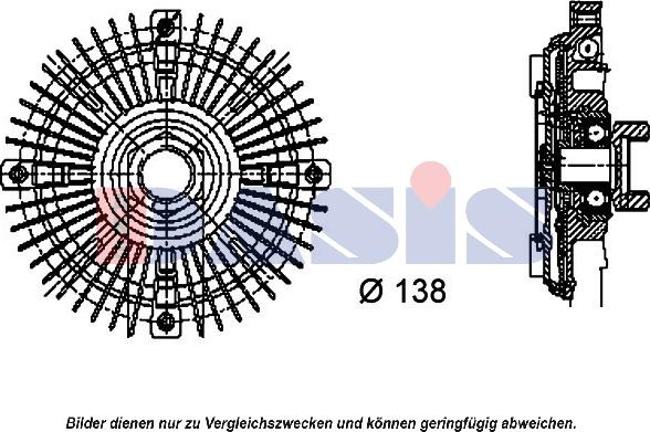 AKS Dasis 048080N - Сцепление, вентилятор радиатора autospares.lv