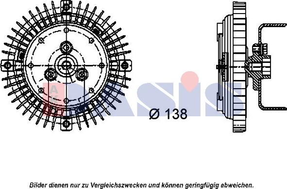 AKS Dasis 048200N - Сцепление, вентилятор радиатора autospares.lv