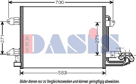 AKS Dasis 042012N - Конденсатор кондиционера autospares.lv