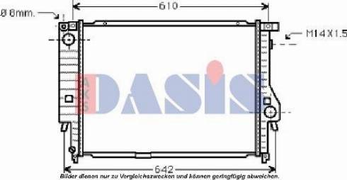 AKS Dasis 050400N - Радиатор, охлаждение двигателя autospares.lv