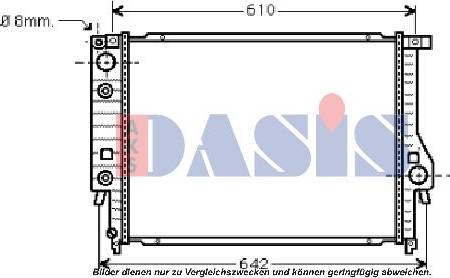 AKS Dasis 050023N - Радиатор, охлаждение двигателя autospares.lv