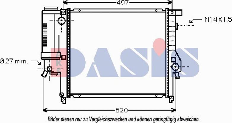 AKS Dasis 051990T - Радиатор, охлаждение двигателя autospares.lv