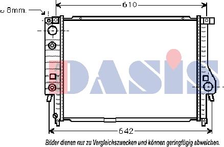 AKS Dasis 051000N - Радиатор, охлаждение двигателя autospares.lv