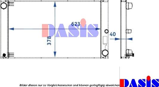 AKS Dasis 051002N - Радиатор, охлаждение двигателя autospares.lv