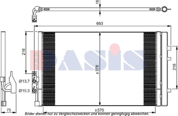 AKS Dasis 052026N - Конденсатор кондиционера autospares.lv