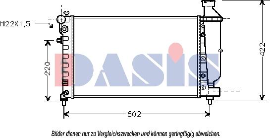 AKS Dasis 060920N - Радиатор, охлаждение двигателя autospares.lv