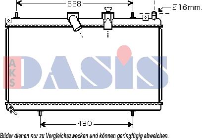 AKS Dasis 060059N - Радиатор, охлаждение двигателя autospares.lv