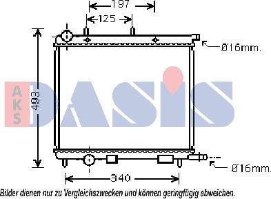 AKS Dasis 060056N - Радиатор, охлаждение двигателя autospares.lv